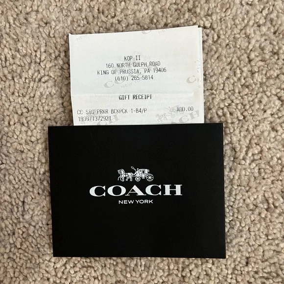 Coach Burgundy and Brown Mini Women's Bookbag - Picture 3 of 3